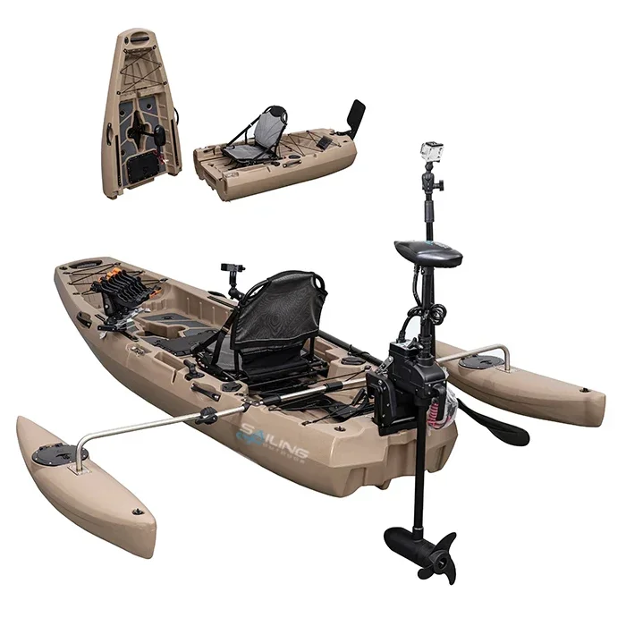 9.5ft 1 Person Folding Plastic - Fishing Kayak Pedal Drive 评论和价格