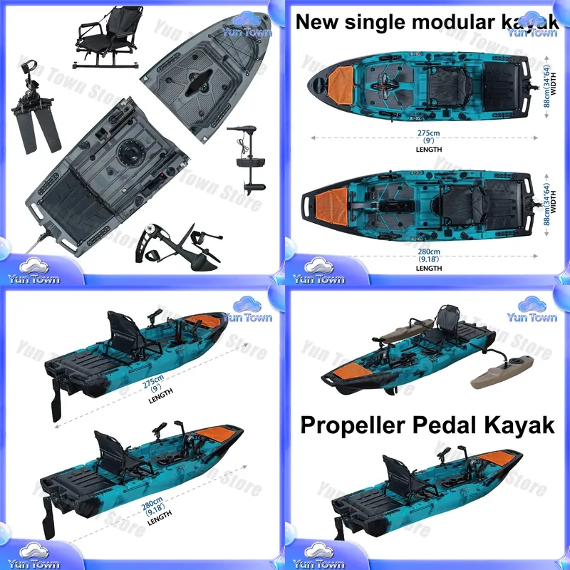 Modular Kayak 9.5ft Sit On Top - Fishing Kayak Pedal Drive 评论和价格